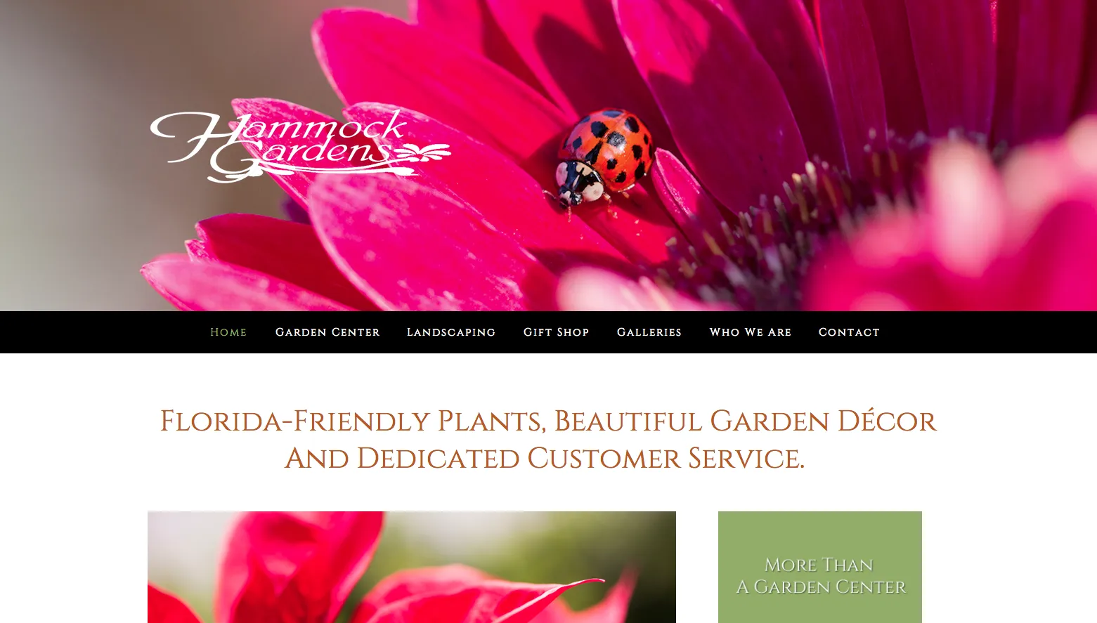 Landscape company website shown on desktop, laptop, tablet and phone
