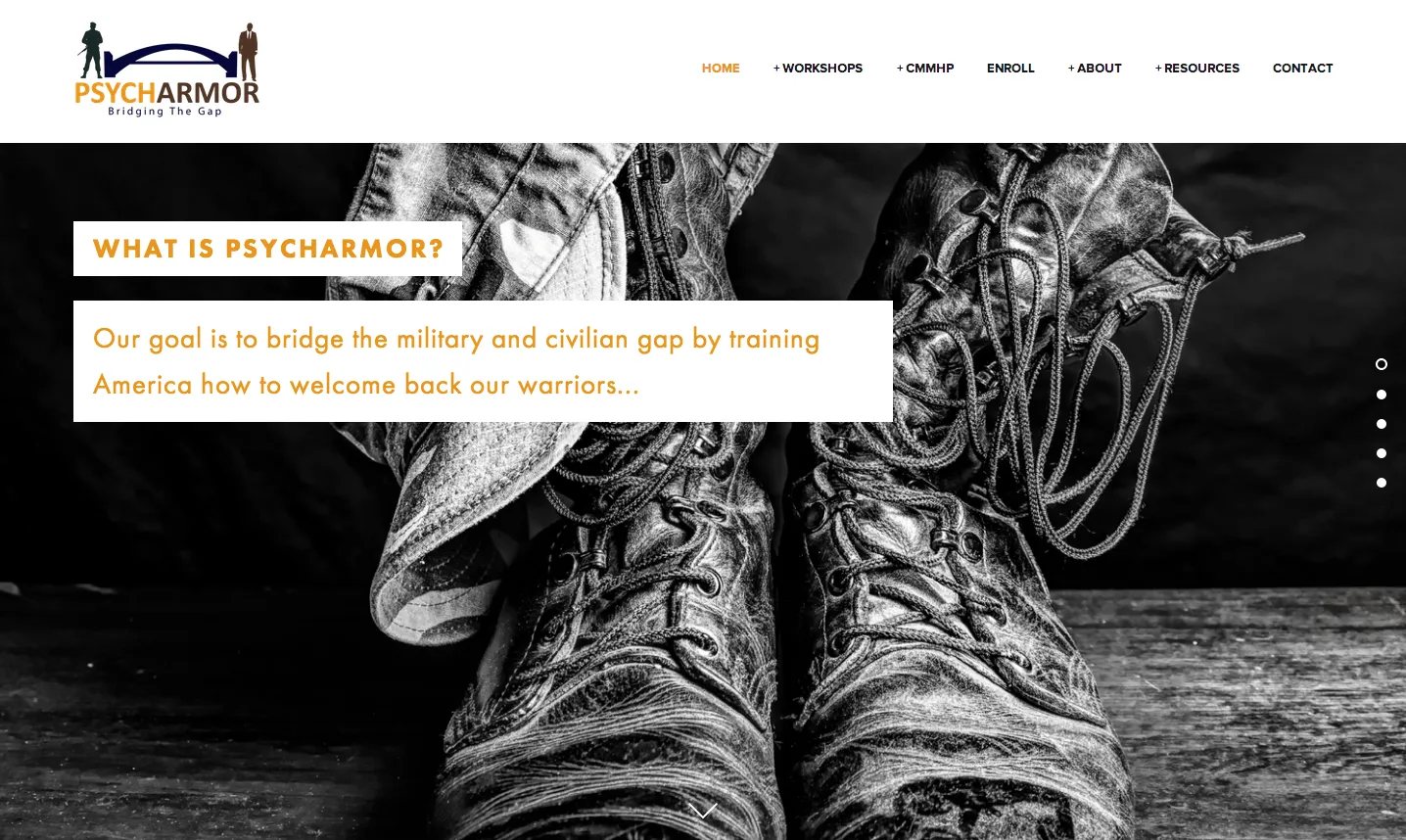 Veteran education organization website shown on desktop, laptop, tablet and phone